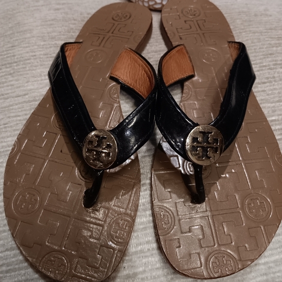 Tory Burch Black and Brown Women's Sandals 7.5 - Picture 2 of 4